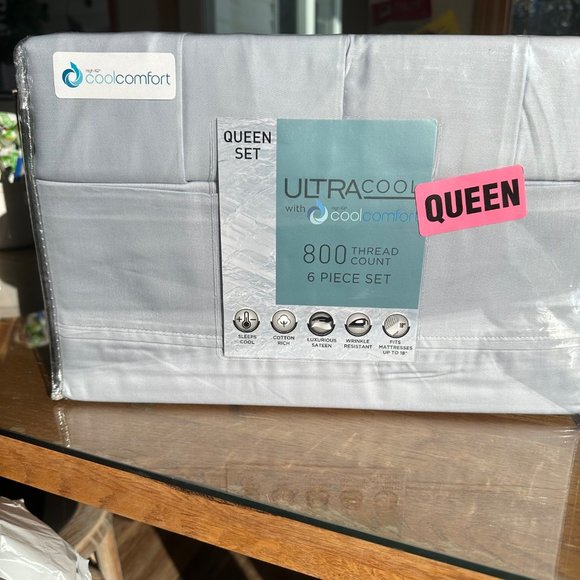 ULTRACOOL Coolcomfort Queen Sheet Set Blue - Picture 7 of 9